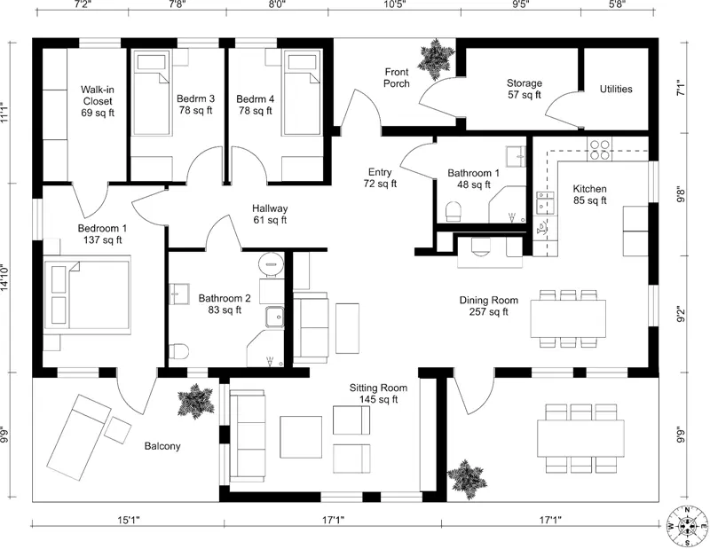2D floor plan input