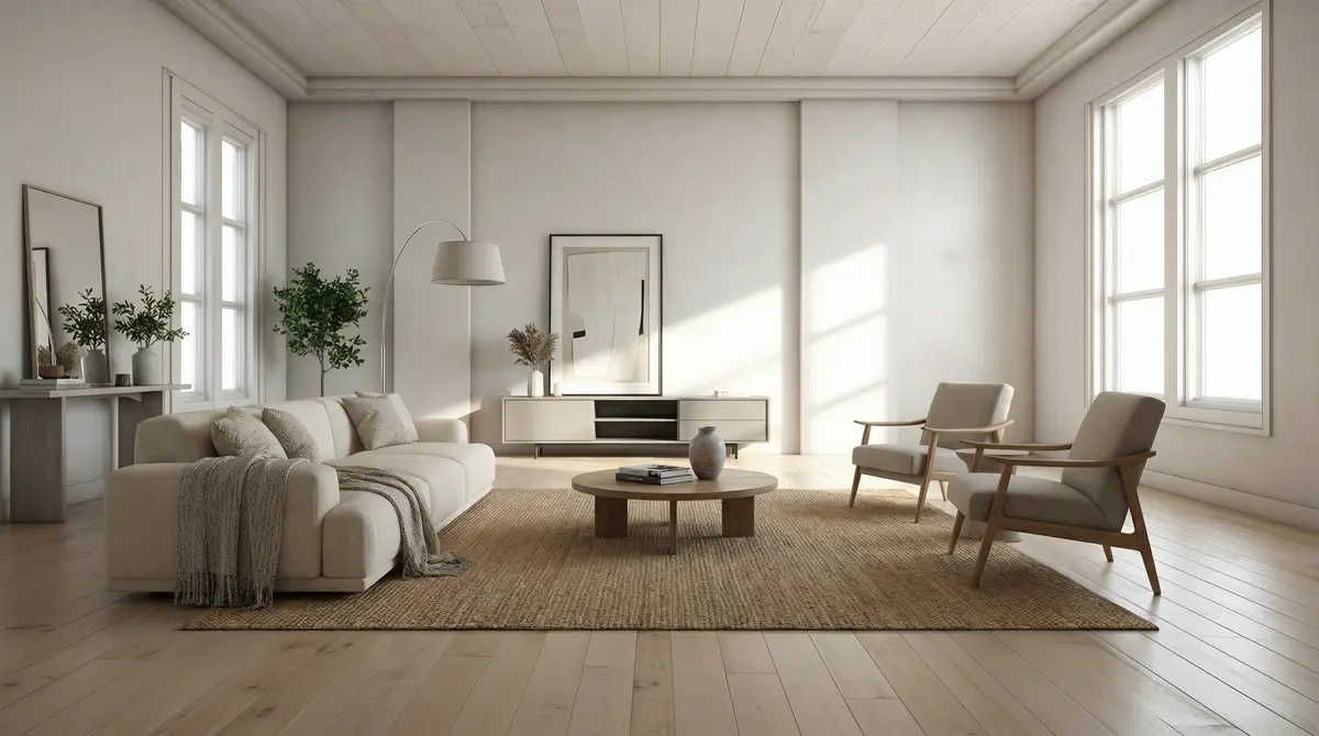 Virtually staged room